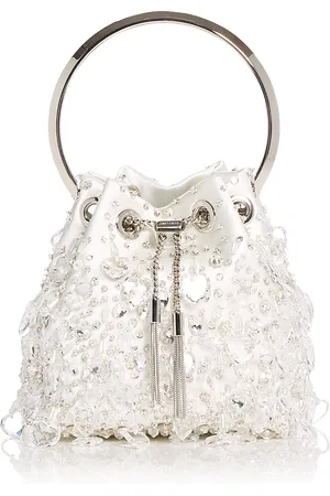 Jimmy Choo Bon Bon Crystal Embellished Bucket Bag