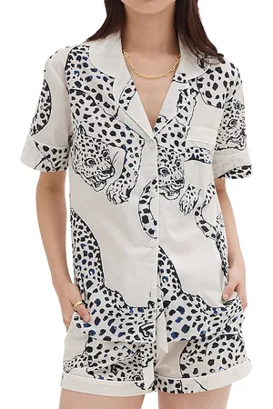 Desmond & Dempsey Cotton Jaguar Shorts Pajama Set