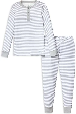 Petite Plume Unisex Pima Cotton Striped Pajama Set