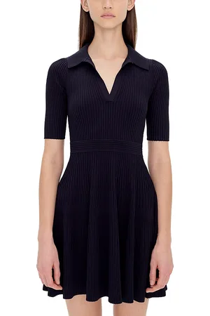 Simkhai Patricia Rib Knit Polo Mini Dress