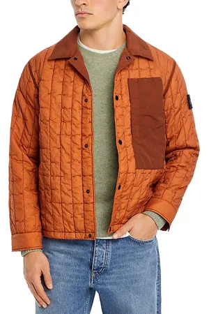 Stone Island Quilted Snap Front Jacket