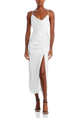 Milly Lilliana Ruched Midi Slip Dress