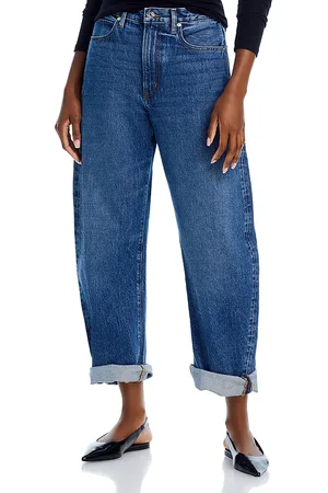 Frame Baggy High Rise Bubble Jeans in