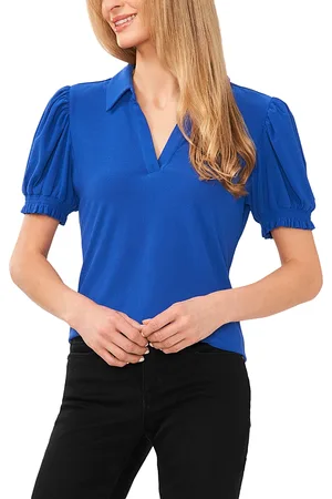 CE&CE Collared Split Neck Top