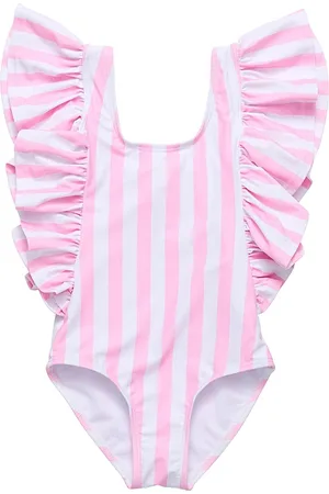Snapper Rock Unisex Stripe Wide Frill Swimsuit