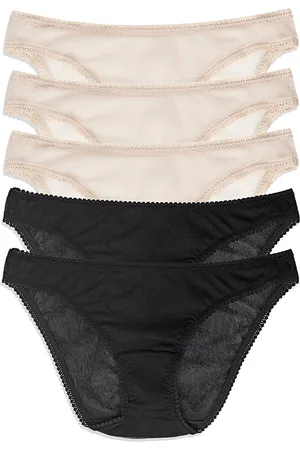 On Gossamer Mesh Hipster Bikinis, Set of 5