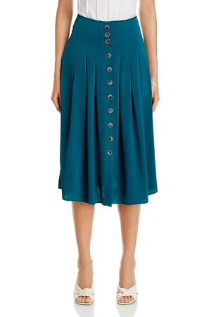 Misook Button Front A Line Skirt