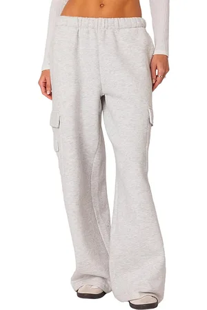 Edikted Wide Leg Cargo Sweatpants