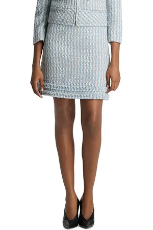 ST. JOHN Metallic Tweed Mini Skirt