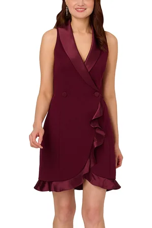 Adrianna Papell Halter Tuxedo Crepe Mini Dress