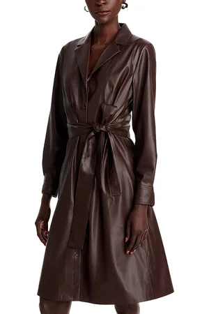 Kobi Halperin Dixie Faux Leather Shirtdress