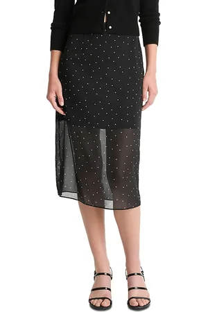 Vince Sheer Dot Straight Skirt