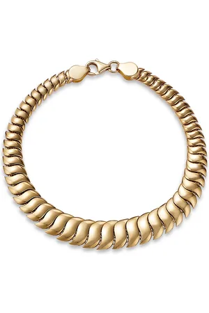 Alberto Amati 14K Yellow Graduated Wavy Link Bracelet