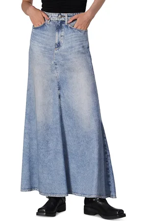 RAG&BONE Liquid Miramar Denim Maxi Skirt