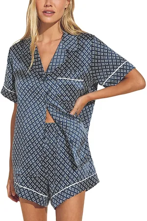 Eberjey Inez Printed Washable Silk Short Pajama Set