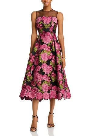 Teri Jon by Rickie Freeman Floral Jacquard Fit & Flare Dress