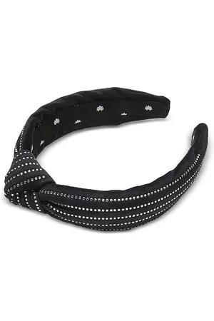 Lele Sadoughi Crystal Pinstripe Slim Knotted Headband