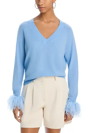 Milly Wool Blend V Neck Sweater