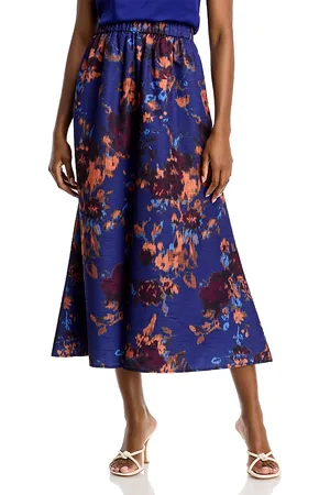Misook A Line Woven Maxi Skirt