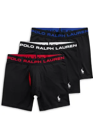 Ralph Lauren Nylon Stretch Moisture Wicking Boxer Briefs, Pack of 3
