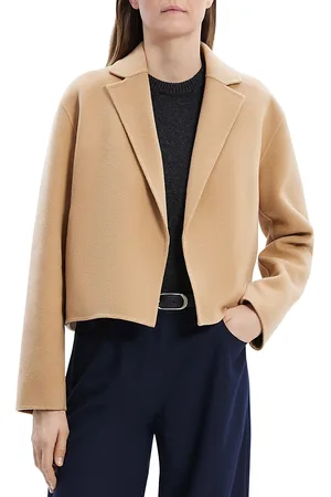 THEORY New Divide Double Face Open Front Cardigan