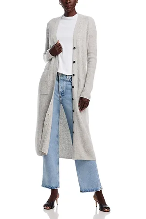 Toccin Isabella Wool Blend V Neck Cardigan Sweater