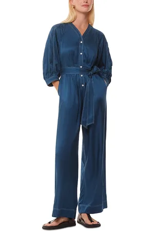 Whistles Mabel Topstitched Belted Jumpsuit