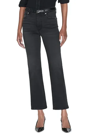 Frame Le Sleek Straight High Rise Cropped Jeans in