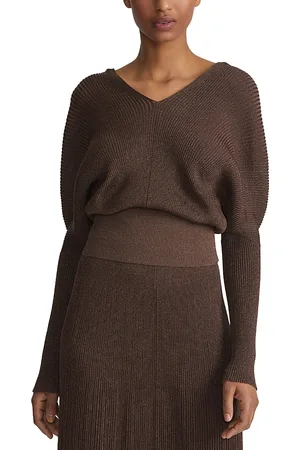 Lafayette 148 New York Ribbed Drop Shoulder Top