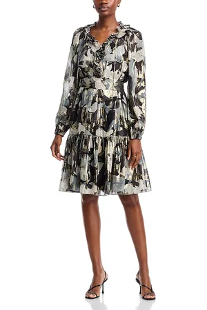 Kobi Halperin Jenson Metallic Silk Dress