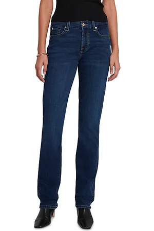 7 for all Mankind Kimmie Mid Rise Straight Leg Jeans in