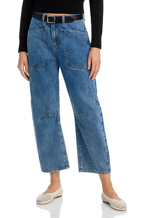 Steve Madden Haniel High Rise Cropped Barrel Jeans in