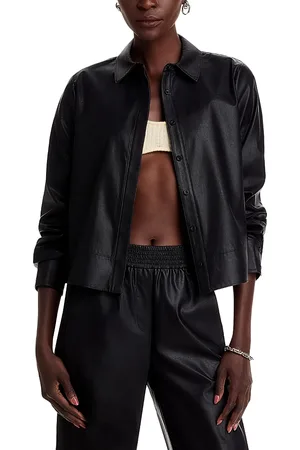 Kobi Halperin Westie Faux Leather Blouse