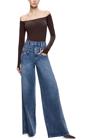 ALICE+OLIVIA Double Waistband Jeans in