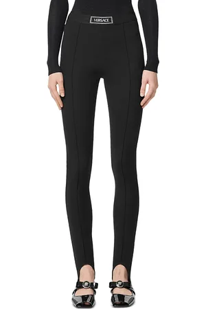 VERSACE Logo Waist Stirrup Pants