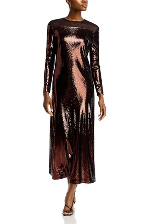 Misook Sequined Long Sleeve Dress