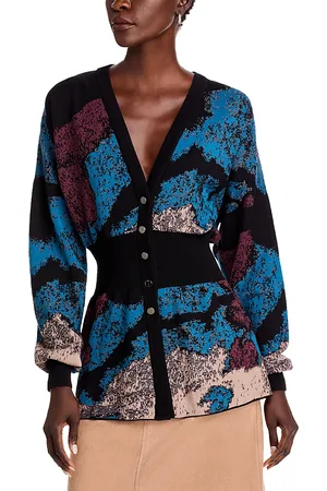 Misook Jacquard Knit Cardigan