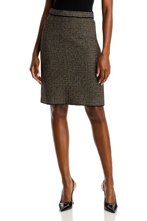 Misook Gold Thread Straight Skirt
