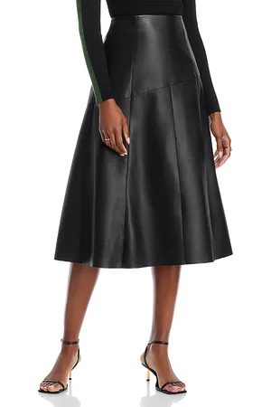 ELIE TAHARI Faux Leather Skirt