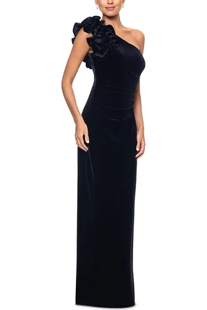 Aqua One Shoulder Asymmetrical Dresses Women FASHIOLA