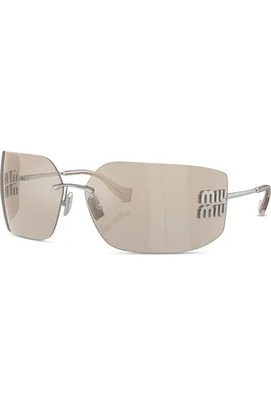 Miu Miu Metal Shield Sunglasses, 80mm