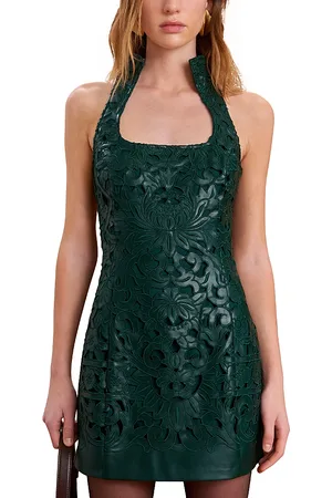 Cult Gaia Akaia Faux Leather Dress