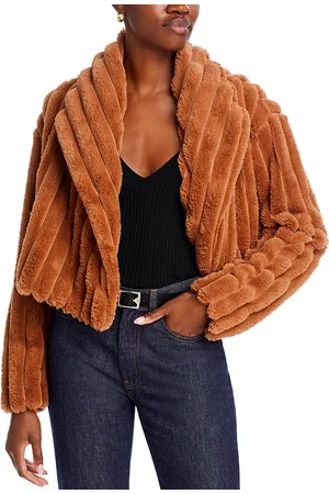 BLANK NYC Cropped Slim Fit Faux Fur Jacket