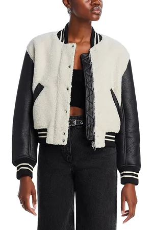 BLANK NYC Colorblocked Faux Fur Bomber Jacket