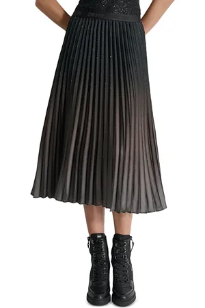 DKNY Pleated Midi Skirt
