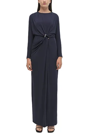 Simkhai Maisie Long Sleeve Draped Dress