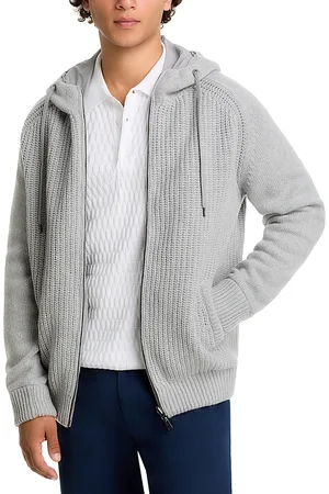 HERNO Knitted Zip Front Hoodie