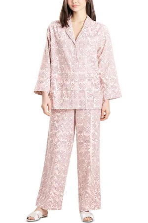 Natori Infinity Flannel Print Pajama Set