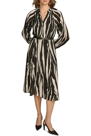 DKNY Belted Midi Dress