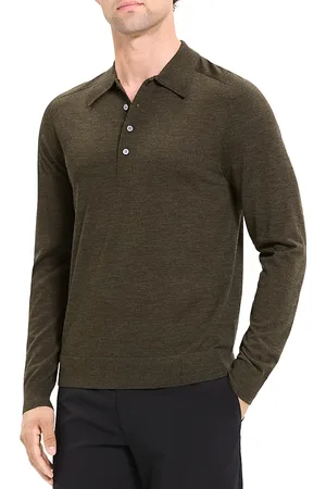THEORY Regal Long Sleeve Polo Sweater
